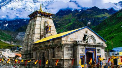 Kedarnath Temple in Rainy season