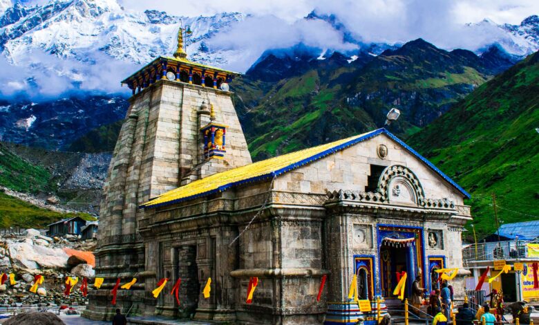 Kedarnath Temple in Rainy season