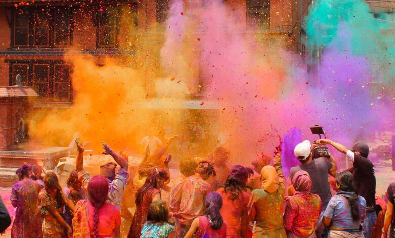 bhaktapur nepal holi HOLI0219 b713df59f115452baa1374efb3e59ff2